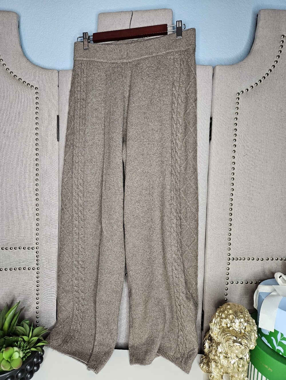 Old Navy Cable Knit Sweater Pants Mixed Brown